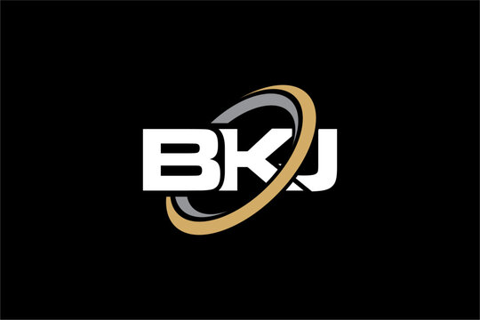BKJ creative letter logo design vector icon illustration