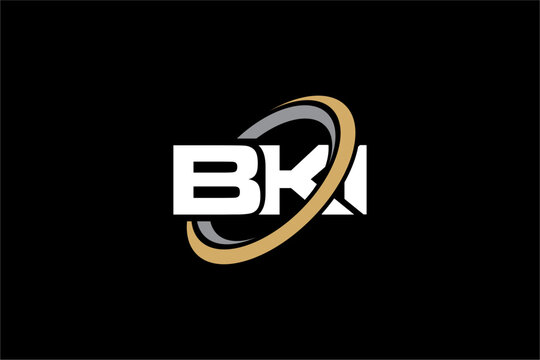 BKI creative letter logo design vector icon illustration
