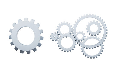 Mechanical gear with industry technology, 3d rendering.