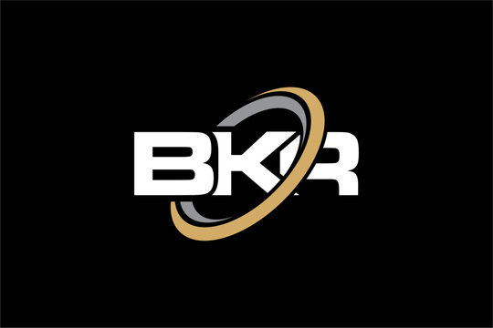 BKR creative letter logo design vector icon illustration