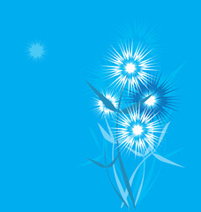 Dandelion stylized vector image