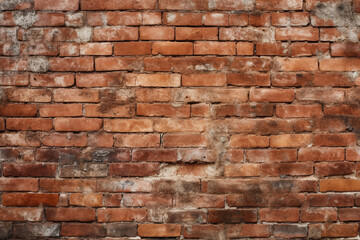 Fototapeta premium texture illustration of red brick wall background. Created with Generative AI