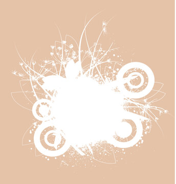 Grunge floral background vector image