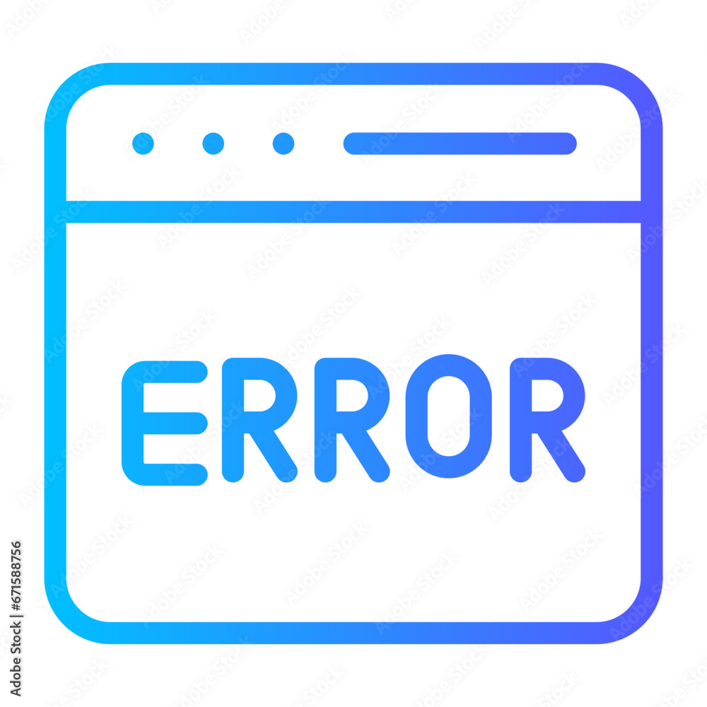 Canvas Prints error message gradient icon