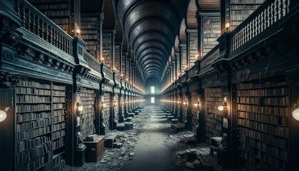 Silent Echoes of the Abandoned Library