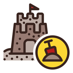 Obraz premium Sand Castle Icon