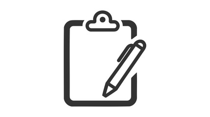 Clipboard icon vector. Task line icon symbol vector illustration