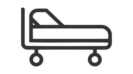 Intensive care unit line icon. Resuscitation, rehabilitation, hospital ward. Medicine concept.