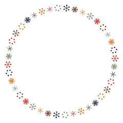 雪の結晶フレーム大円