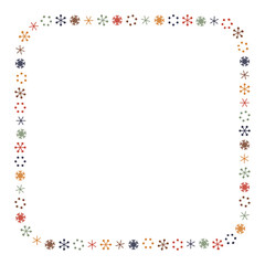 雪の結晶フレーム四角