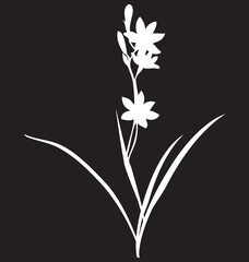 Simple orchid vector image