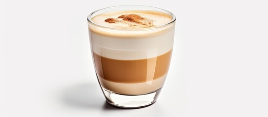 Various types of coffee and milk drinks like latte macchiato cappuccino and chai latte captured in attractive cups against clean backgrounds