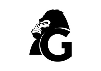 angry, animal, ape, boss, bow tie, cigar, cigarette, club, fitness, gaming, gorilla, gorilla head, gym, icon, illustration, King Kong, logo, mascot, monkey, muscle, pipe, power, silverback, smoke, © meer