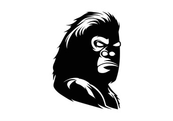 angry, animal, ape, boss, bow tie, cigar, cigarette, club, fitness, gaming, gorilla, gorilla head, gym, icon, illustration, King Kong, logo, mascot, monkey, muscle, pipe, power, silverback, smoke, © meer