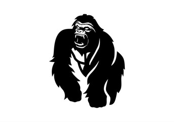 angry, animal, ape, boss, bow tie, cigar, cigarette, club, fitness, gaming, gorilla, gorilla head, gym, icon, illustration, King Kong, logo, mascot, monkey, muscle, pipe, power, silverback, smoke,