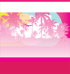 Tropical paradise Royalty Free Vector Image