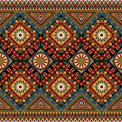 Colorful Ethnic pattern, geometric ethnic traditional pattern design for carpet, clothing, wrapping, fabric, cover and textile