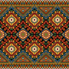 Colorful Ethnic pattern, geometric ethnic traditional pattern design for carpet, clothing, wrapping, fabric, cover and textile