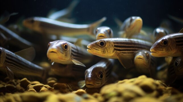 Striped Eel Catfish school (Plotosus lineatus)
