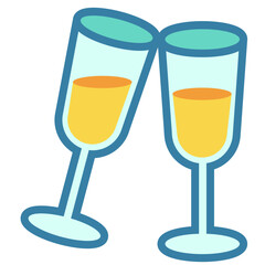 glasses of champagne