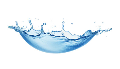 water splash isolated on transparent background cutout