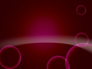 Dark pink background with whimsical bubbles