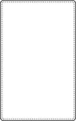 Black outline stoke with dash line rectangle frame, border template for poster design, web, banner, card, 10x16 scale ratio, png isolate on transparent background.