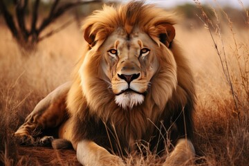 Fototapeta premium male lion portrait