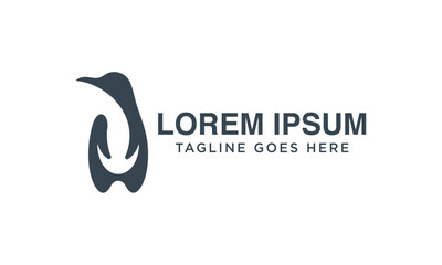 Unique penguin logo design