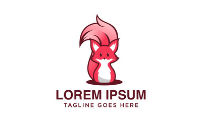 Obraz premium unique and cute fox logo design