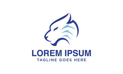 Fototapeta premium tiger head outline logo design