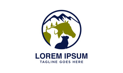 pet logo design, veterinarian, animal hospital, farm