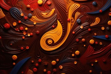 Liquid chocolate pattern. Abstract background for January 10: Bittersweet Chocolate Day