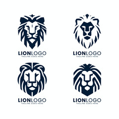 Collection of four engravings with lion head Logo
