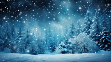 snow covered trees. Generative AI