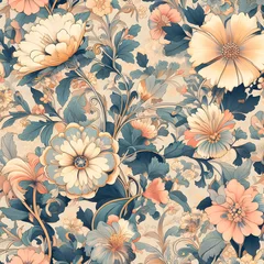 Fototapeten pattern floral texture walpapper generated ia © marcos