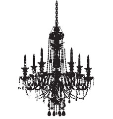 Vintage chandelier vector image