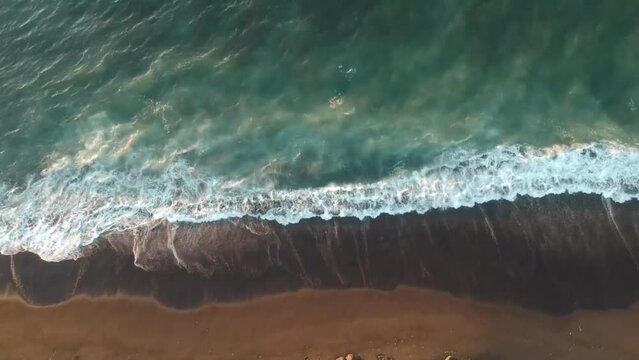 A close up of a wave