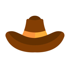 hat cowboy flat design 