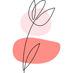 Flower Continuous Line Art