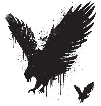 Stencil hawk vector image