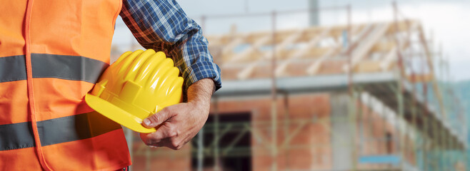 Contractor at the construction site