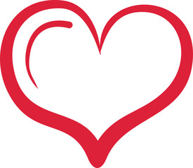 Cute Heart Doodle Hand Drawn