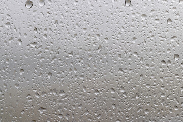 water drops on the glass during rain