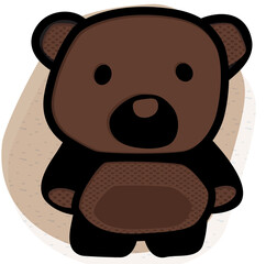 Cute Nursery Baby Animal with name and pattern