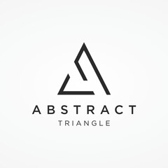 Modern and luxurious geometric triangle abstract template logo element.Logo for business, brand and company.