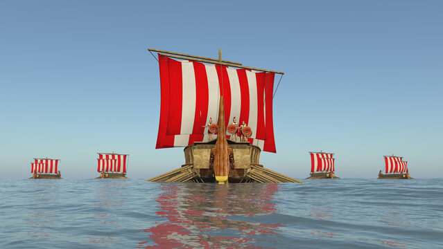 Antike griechische Ruderkriegsschiffe