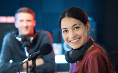 Live broadcast show at the radio station