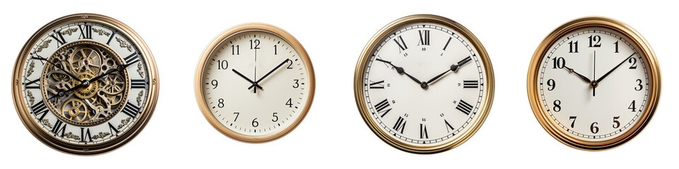 Wall clock  Hyperrealistic Highly Detailed Isolated On Transparent Background Png File