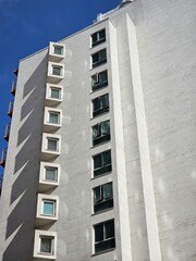 facade of a modern white color building